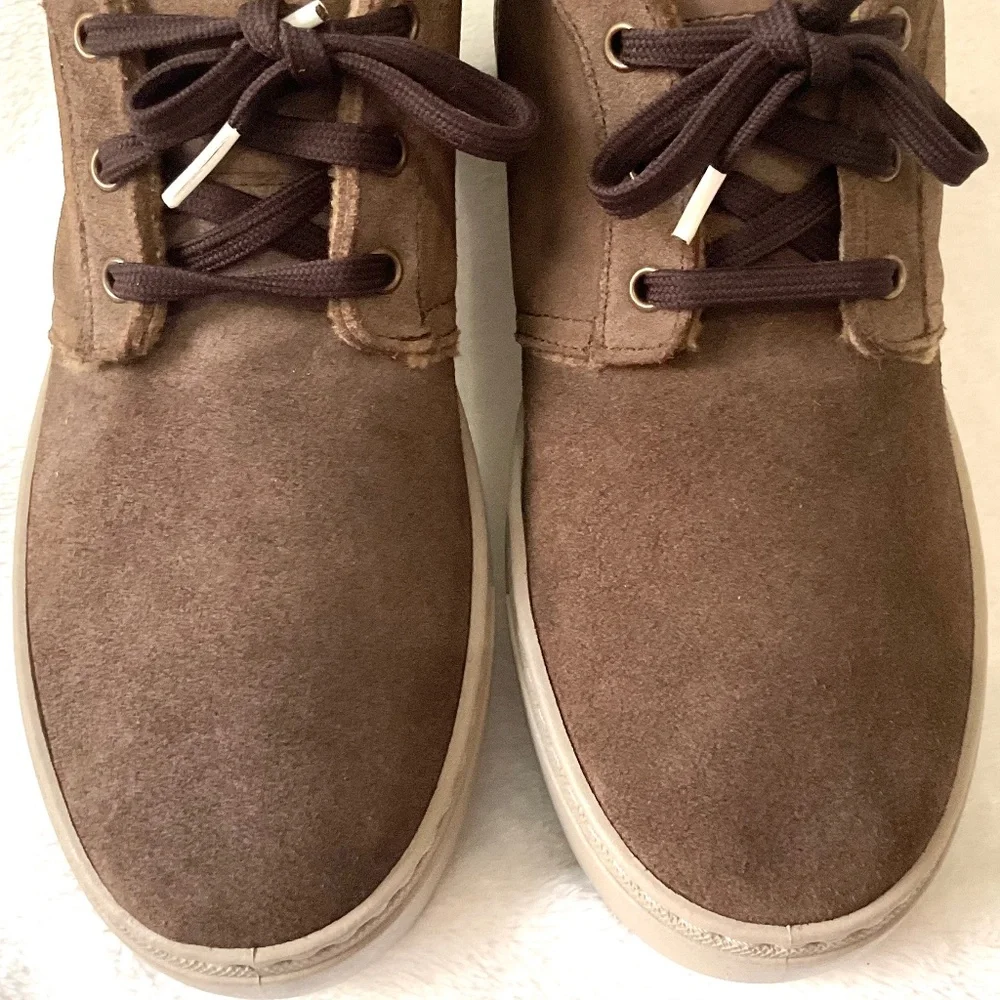 NATURAL WORLD ALPE ECO MEN’S ORGANIC SUEDE CHUKKA LACE UP DRESSY BOOTS SZ 9